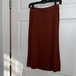 Roolee Rust Pleated Skirt